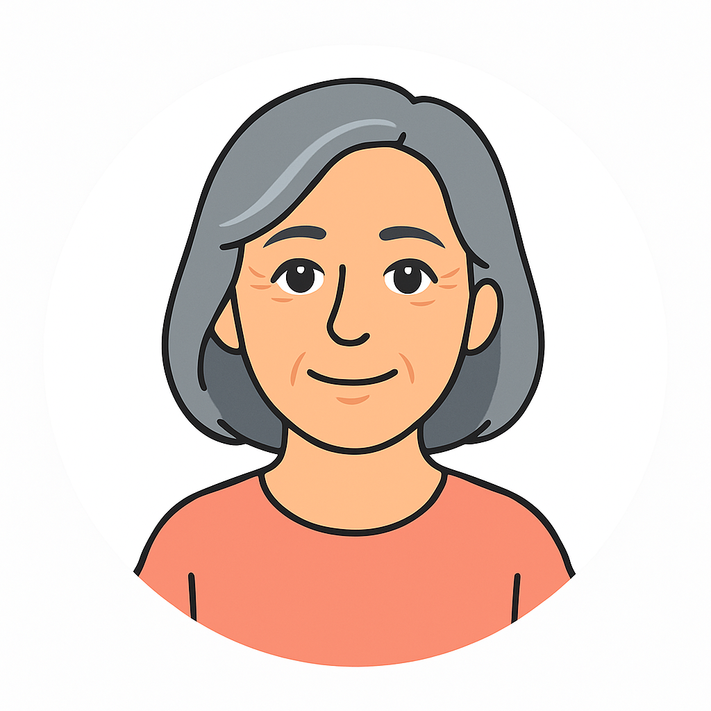 Asian Older Woman - Grey+Black