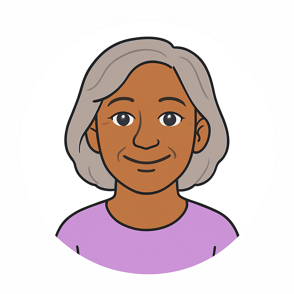 Black Older Woman - Grey